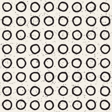 El çizimi pürüzsüz desen. Soyut geometrik şekiller arka plan siyah ve beyaz. Vektör etnik stil kirli dokusu.