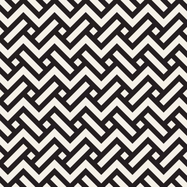 Vektör kusursuz desen. Modern stil soyut doku. Çizgili elementten geometrik fayanslar tekrarlanıyor