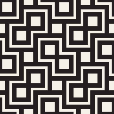 Vektör kusursuz desen. Modern stil soyut doku. Çizgili elementten geometrik fayanslar tekrarlanıyor
