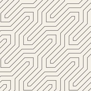 Vektör kusursuz desen. Modern stil soyut doku. Çizgili elementten geometrik fayanslar tekrarlanıyor