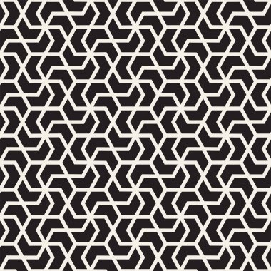 Vektörsüz mozaik çizgiler. Modern stil soyut doku. Çizgili elementlerle geometrik fayanslar tekrarlanıyor