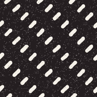 El çizimi pürüzsüz desen. Soyut geometrik şekiller arka plan siyah ve beyaz. Vektör etnik stil kirli dokusu.