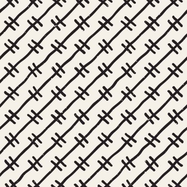 El çizimi pürüzsüz desen. Soyut geometrik şekiller arka plan siyah ve beyaz. Vektör etnik stil kirli dokusu.