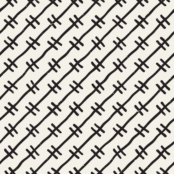 El çizimi pürüzsüz desen. Soyut geometrik şekiller arka plan siyah ve beyaz. Vektör etnik stil kirli dokusu.