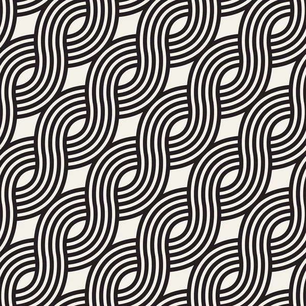 Vektör seamless modeli. Modern şık Soyut doku. Yinelenen gelen çizgili öğe geometrik çini dalgalı yuvarlak 