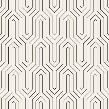 Vektör kusursuz desen. Modern stil soyut doku. Çizgili elementten geometrik fayanslar tekrarlanıyor
