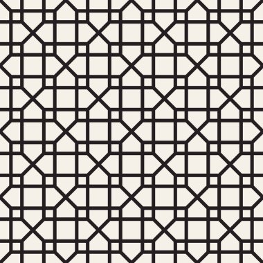 Vektör kusursuz desen. Modern stil soyut doku. Çizgili elementten geometrik fayanslar tekrarlanıyor