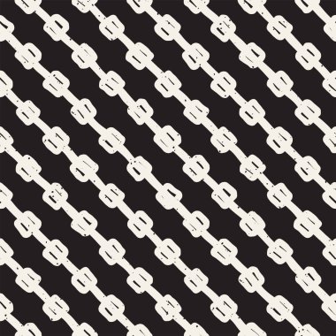 El çizimi pürüzsüz desen. Soyut geometrik şekiller arka plan siyah ve beyaz. Vektör etnik stil kirli dokusu.