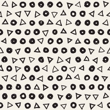Elle çizilmiş siyah beyaz mürekkep soyut, pürüzsüz desen. Vektör stili grunge dokusu. Tek renkli geometrik dağınık şekiller boya fırça çizgileri