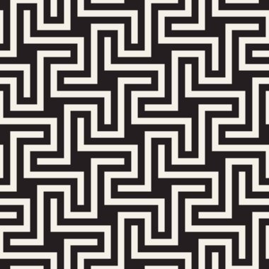Vektör kusursuz desen. Modern stil soyut doku. Çizgili elementten geometrik fayanslar tekrarlanıyor