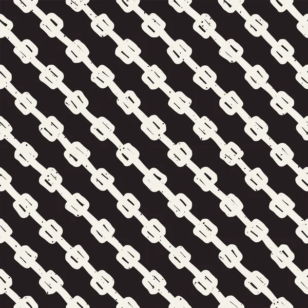 El çizimi pürüzsüz desen. Soyut geometrik şekiller arka plan siyah ve beyaz. Vektör etnik stil kirli dokusu.