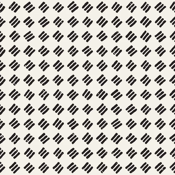 Hand Drawn Seamless Pattern Abstract Geometric Shapes Background Black White — Stock Vector