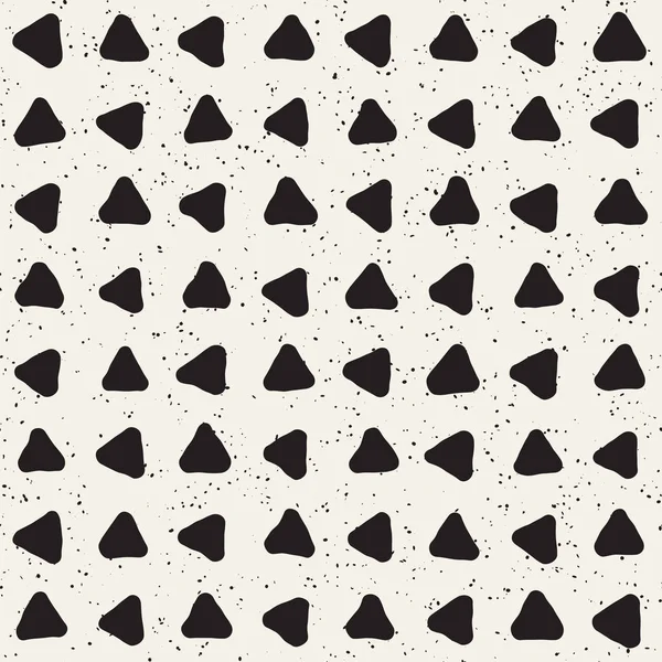 El çizimi pürüzsüz desen. Soyut geometrik şekiller arka plan siyah ve beyaz. Vektör etnik stil kirli dokusu.