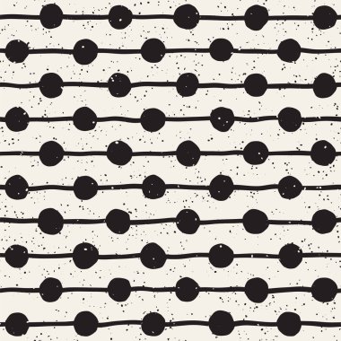 Elle çizilmiş çizgiler seamless grungy modeli. Soyut geometrik yinelenen kiremit doku siyah beyaz.