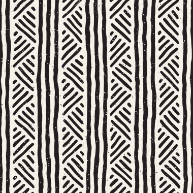 Kesintisiz geometrik doodle desen siyah ve beyaz. Adstract el çizilmiş çizgiler retro doku.