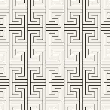 Vektör kusursuz desen. Modern stil soyut doku. Çizgili elementten geometrik fayanslar tekrarlanıyor