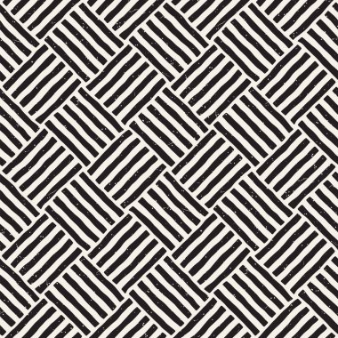 Elle çizilmiş sorunsuz yinelenen desen fayans hatları ile. Freehand mürekkep fırçası arka plan dokusu.