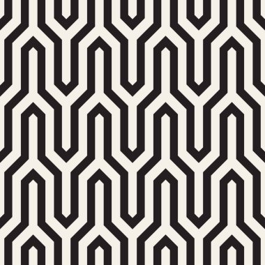 Vektör kusursuz desen. Modern stil soyut doku. Çizgili elementten geometrik fayanslar tekrarlanıyor