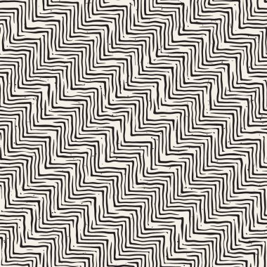 Basit mürekkep geometrik desen. Tek renkli siyah ve beyaz konturlar arka plan. Senin tasarı için doku fırça mürekkep el çekilmiş