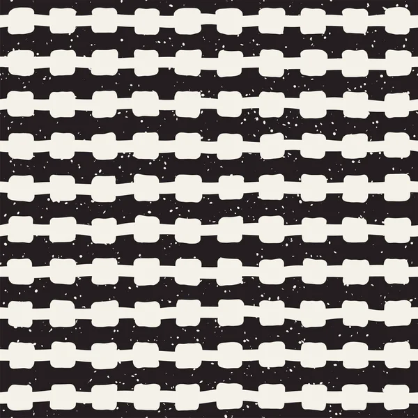 El çizimi pürüzsüz desen. Soyut geometrik şekiller arka plan siyah ve beyaz. Vektör etnik stil kirli dokusu.