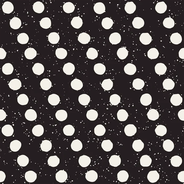 Modèle Sans Couture Dessiné Main Formes Géométriques Abstraites Fond Noir — Image vectorielle