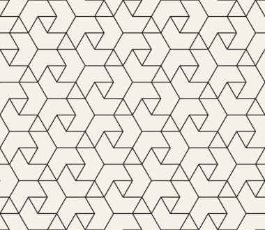 Vektör kusursuz desen. Modern stil soyut doku. Çizgili elementten geometrik fayanslar tekrarlanıyor