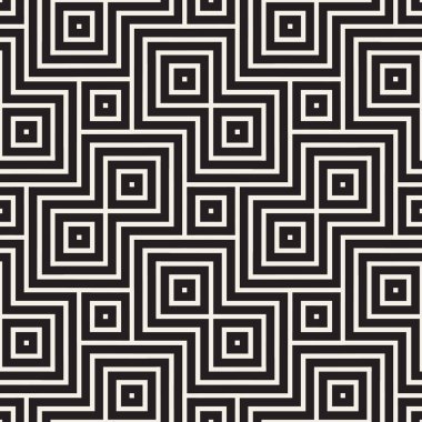 Vektör kusursuz desen. Modern stil soyut doku. Çizgili elementten geometrik fayanslar tekrarlanıyor