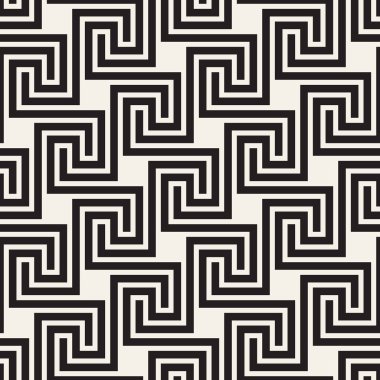 Vektör kusursuz desen. Modern stil soyut doku. Çizgili elementten geometrik fayanslar tekrarlanıyor