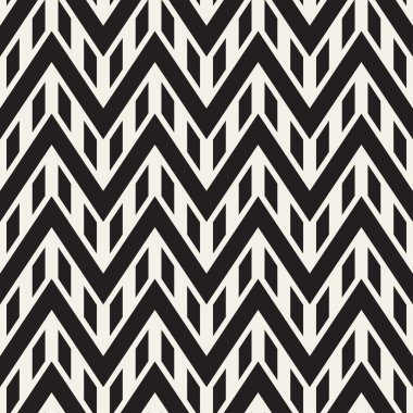 Vektör sorunsuz zikzak çizgi deseni. Şık geometrik arka plan. Tek renkli kafes arka plan yinelenen