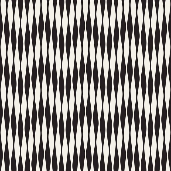 Dalgalı çizgiler vektör seamless modeli. Retro dalgalı oyma doku. Geometrik zikzak çizgiler tasarım.