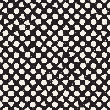 Elle çizilmiş siyah beyaz mürekkep soyut, pürüzsüz desen. Vektör stili grunge dokusu. Tek renkli geometrik dağınık şekiller boya fırça çizgileri