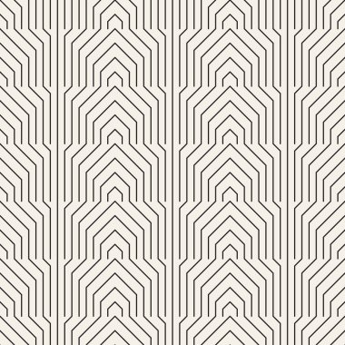 Vektör kusursuz desen. Modern stil soyut doku. Çizgili elementten geometrik fayanslar tekrarlanıyor