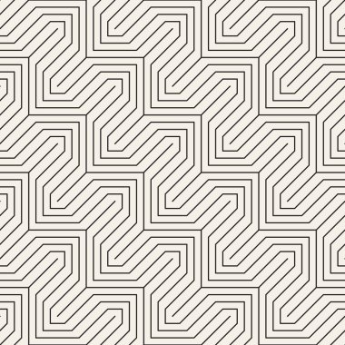 Vektör kusursuz desen. Modern stil soyut doku. Çizgili elementten geometrik fayanslar tekrarlanıyor