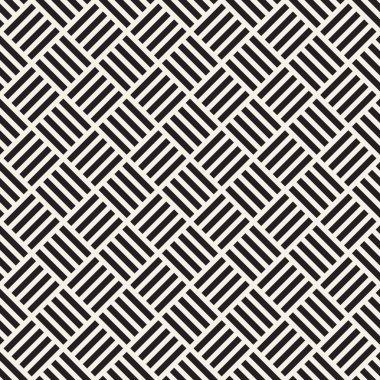 Vektör kusursuz desen. Modern stil soyut doku. Çizgili elementten geometrik fayanslar tekrarlanıyor