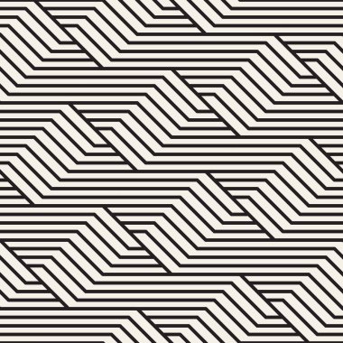 Vektör kusursuz desen. Modern stil soyut doku. Çizgili elementten geometrik fayanslar tekrarlanıyor