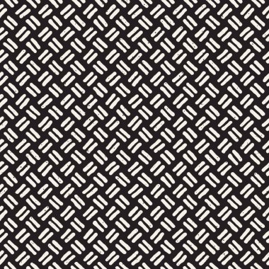 Elle çizilmiş stil etnik seamless modeli. Grungy geometrik şekiller arka plan siyah ve beyaz.