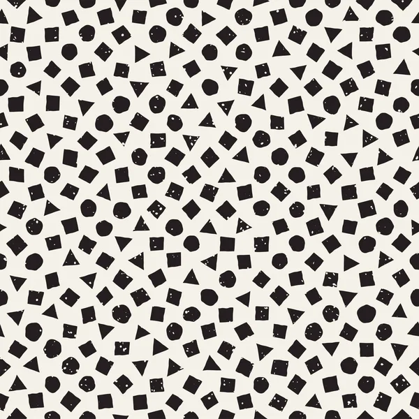 Elle çizilmiş siyah beyaz mürekkep soyut, pürüzsüz desen. Vektör stili grunge dokusu. Tek renkli geometrik dağınık şekiller boya fırça çizgileri