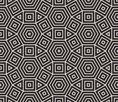 Vektör kusursuz desen. Modern stil soyut doku. Çizgili elementten geometrik fayanslar tekrarlanıyor