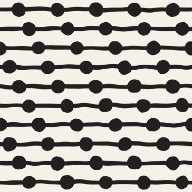 El çizimi pürüzsüz desen. Soyut geometrik şekiller arka plan siyah ve beyaz. Vektör etnik stil kirli dokusu.