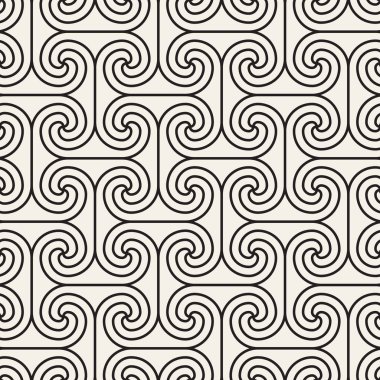 Vektör kusursuz desen. Modern stil soyut doku. Çizgili elementten geometrik fayanslar tekrarlanıyor