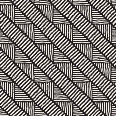 Kesintisiz geometrik doodle desen siyah ve beyaz. Adstract el çizilmiş çizgiler retro doku.