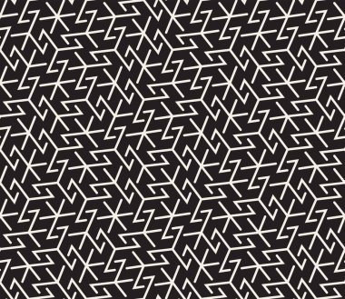 Vektör kusursuz desen. Modern stil soyut doku. Çizgili elementten geometrik fayanslar tekrarlanıyor
