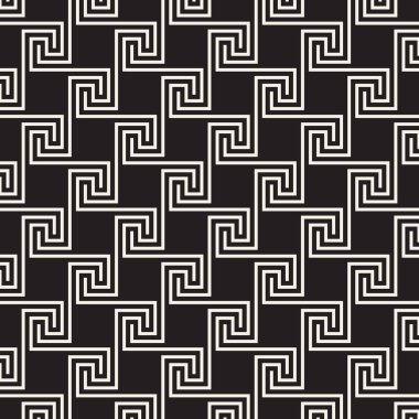 Vektör kusursuz desen. Modern stil soyut doku. Çizgili elementten geometrik fayanslar tekrarlanıyor
