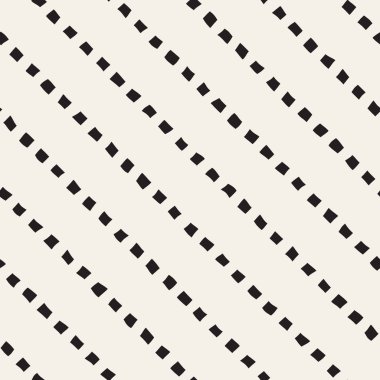 Elle çizilmiş çizgiler seamless modeli. Soyut geometrik döşeme arka plan. FreeHand siyah beyaz retro doku.