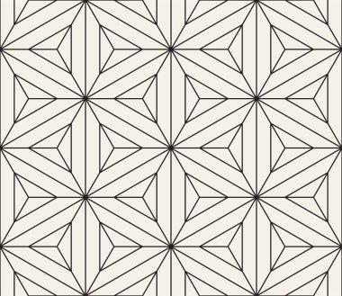 Vektör kusursuz desen. Modern stil soyut doku. Çizgili elementten geometrik fayanslar tekrarlanıyor