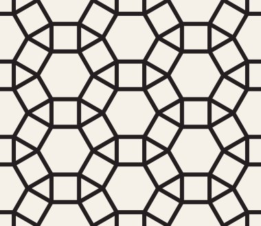 Vektör kusursuz desen. Modern stil soyut doku. Çizgili elementten geometrik fayanslar tekrarlanıyor