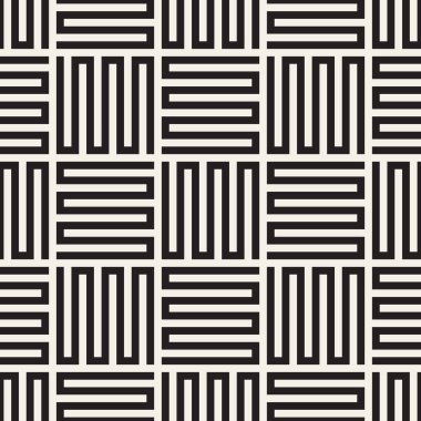 Vektör seamless modeli. Modern şık Soyut doku. Geometrik dalgalı çizgiler fayans yinelenen