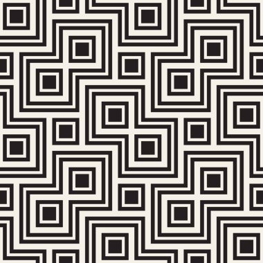 Vektör kusursuz desen. Modern stil soyut doku. Çizgili elementten geometrik fayanslar tekrarlanıyor