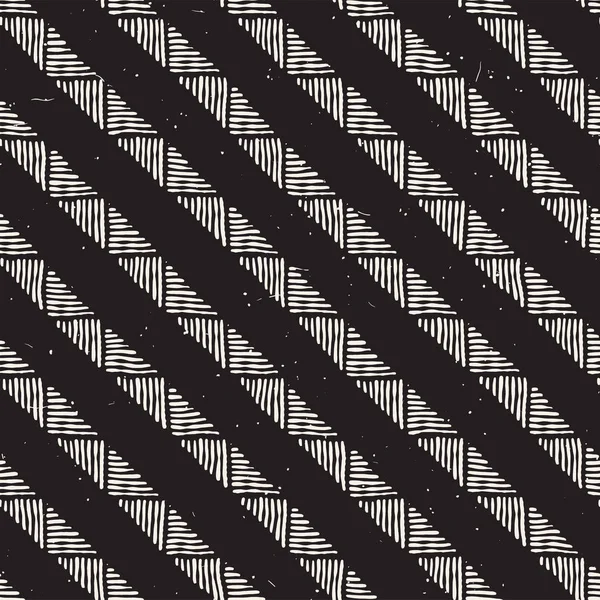 Modello Scarabocchio Geometrico Senza Cuciture Bianco Nero Linee Astratte Disegnate — Vettoriale Stock