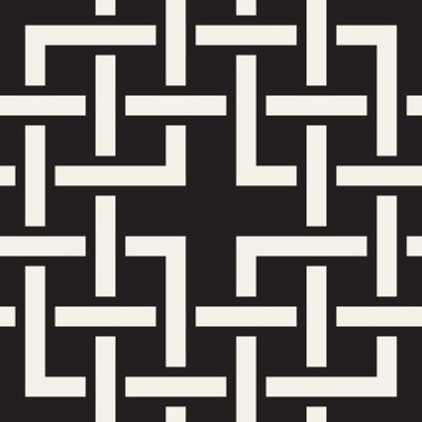 Vektör kusursuz desen. Modern stil soyut doku. Çizgili elementten geometrik fayanslar tekrarlanıyor